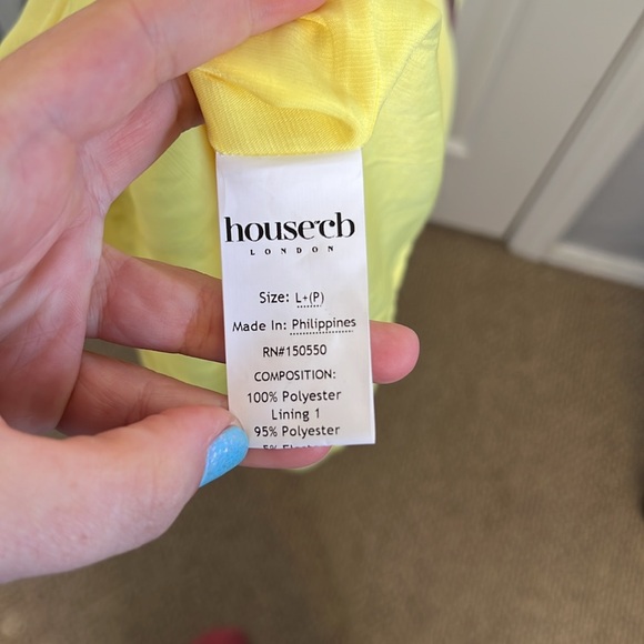 NWT House of CB Soren buttercup yellow cutout dress size L+ - Picture 12 of 14